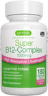 Super B12-Complex 1000mcg, 180 Servings, Sublingual & Methylated Vitamin B12, Vegan, Clean Label, Sugar-Free Melts
