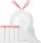 80 Count Ultra Thick Heavy Duty Plastic 15 Gallon Drawstring Trash Bags, White Leak Proof Garbage Bags