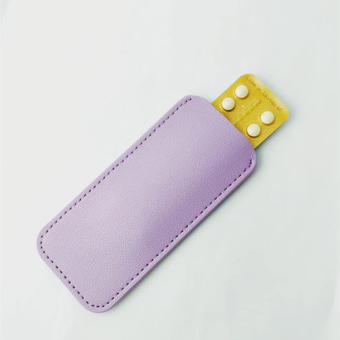 Packets 5cm 11cm Birth Control Pill Case Holder for Mini Pill x (Purple)