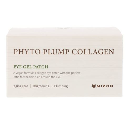 MIZON Phyto Plump Collagen EYE GEL PATCH, Wrinkle Care, for Dark Circles, Safe Formula, Vegan (30 Pairs)
