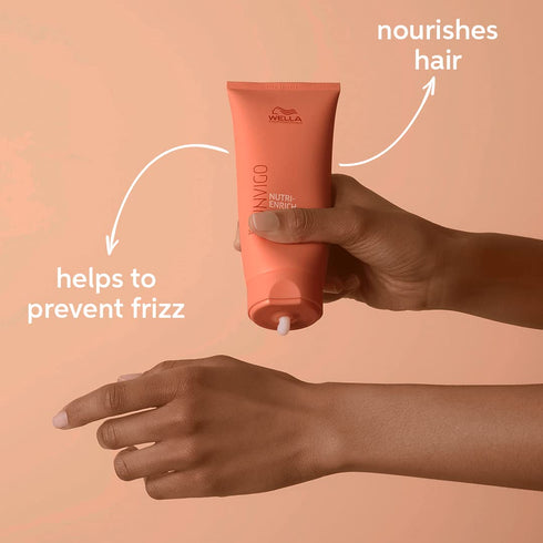 Wella Professionals Invigo Nutri-Enrich Frizz Control Cream, Deeply Nourishing for Dry & Damaged Hair, 5.07 oz