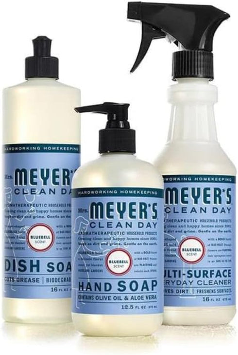 Mrs. MEYER'S Kitchen Set, Dish Soap, Hand Soap, and Multi-Surface Cleaner, 3