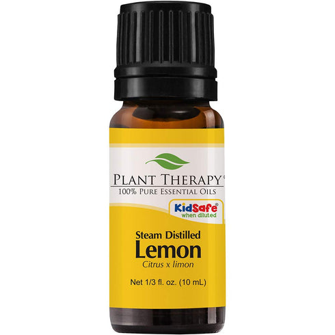 Plant Therapy Lemon Steam Distilled Essential Oil, 10 mL (1/3 oz), 100% Pure, Therapeutic Grade
