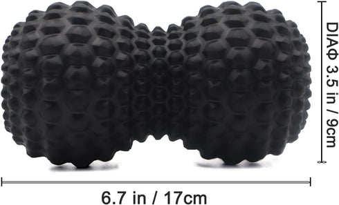 KITWILD Peanut Massage Ball, Double Lacrosse Massage Roller Ball for Deep Tissue Muscle Massage, Physical Therapy