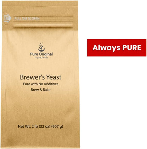 Brewer's Yeast (2 lb) by PURE ORIGINAL INGREDIENTS - Always Pure, Non GMO, No Fillers or Additives