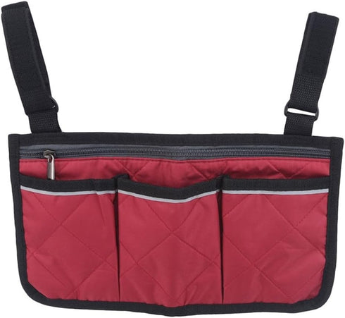 Shophubio Compact Side Bag Wheelchairs And Folding Chairs Store Small Items Effortlessly, Improve Accessibility(red)