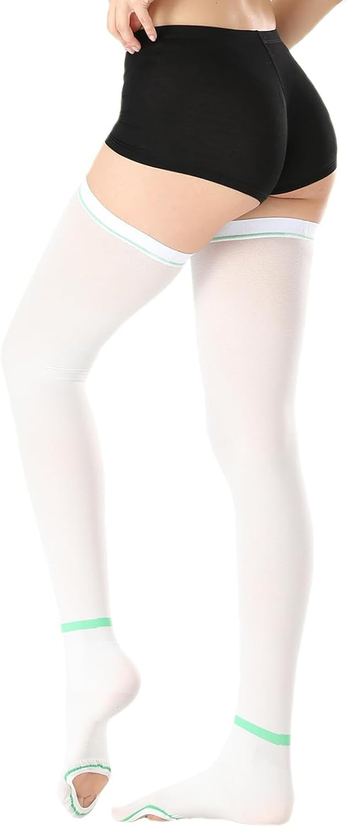 Stockings,15-20 mmHg T.E.D.Anti Embolism Compression Thigh High Knee High Ted Hose Medical Grade Support Socks