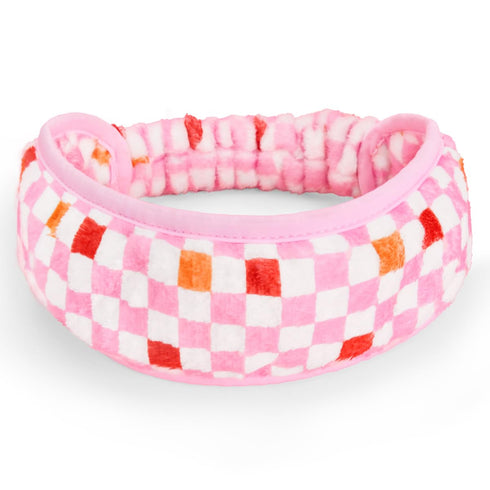xo, Fetti Checkered Facial Spa Skincare Headband, Bachelorette Party Favor, Bridal Shower Gift