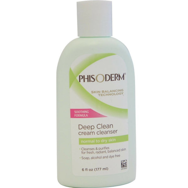 Phisoderm Deep Clean Cream Cleanser - Normal to Dry Skin, 6 fl oz (177 ml) - Pack of 2