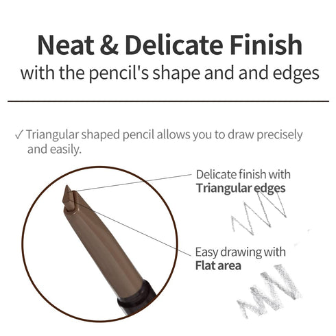 ETUDE Drawing Eye Brow #2 Gray Brown 21AD - Long-Lasting Eyebrow Pencil for Natural Daily Look, K-beauty
