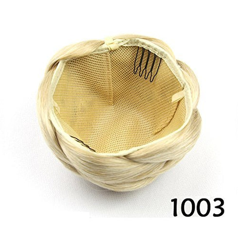 Synthetic Hair Bun Donut Braided Hair Chignon Accessories Large Size (#1003)