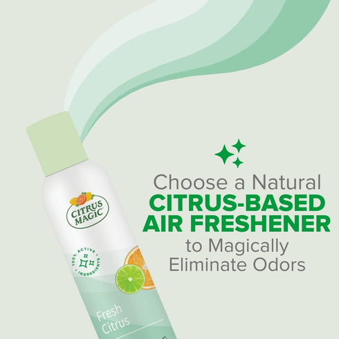 Citrus Magic Natural Odor Eliminating Air Freshener Spray, Fresh Citrus, 3 Fl Oz (Pack of 3), 3 Count