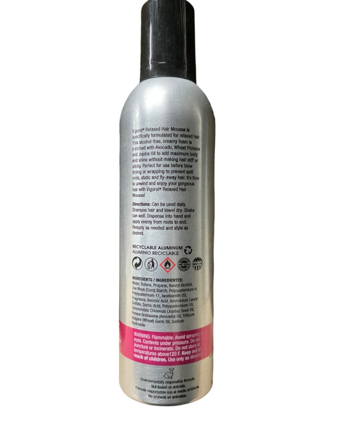 Vigorol Relaxed Hair Mousse, 12 Ounce