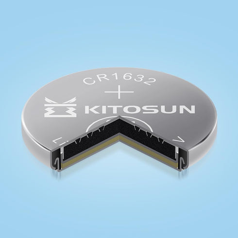 KITOSUN CR1632 3V Lithium Coin Battery for Toyota Prius Car Key Fob Remote, Tire Pressure Monitor (10 Pack)