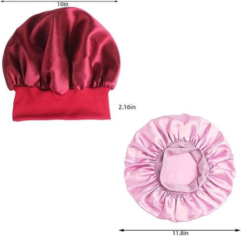 Satin Bonnet, Elastic Wide Band Sleeping Caps, Silk Hair Bonnet for Sleeping, Gift for Birthday, Christmas, Thanksgiving