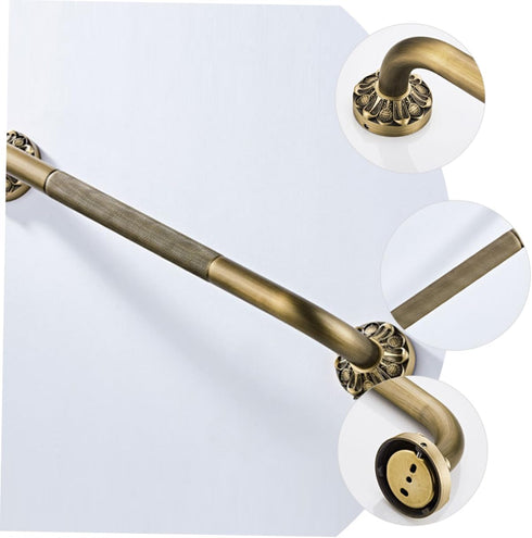Healifty Household Shower Grab Bar Non Skid Safety Handle for Elderly Copper Core Durable Bathroom Support Rail