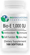 BioInnovations Pharmacal Bio-E 1000 IU All Natural Vitamin E Mixed Tocopherols Antioxidant for Skin, Hair, Immune