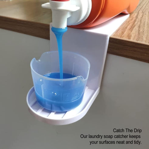 JTLB Detergent,2 Pack Laundry Laundry Detergent Holder Detergent Cup Holder Drip Catcher Tray Laundry Dispenser