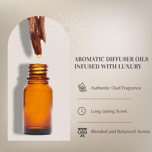 Set, 3 10ml Set 100% Floral Oud Diffuser Oil Essential Oils by Dukhni | x Arabic Oil Gift for Diffuser & humidifier |