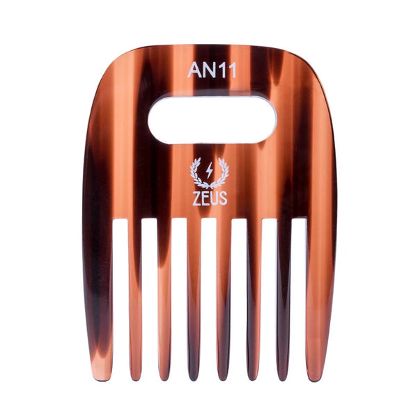 ZEUS Afro Hair Pick for Men & Women, Wide-Tooth Detangling Comb for Curly Hair, Beards, Natural Styles