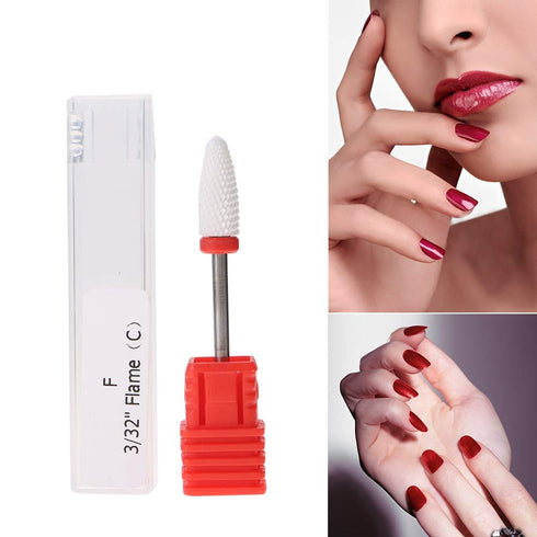 Nail Grinding Head, 4 Types Manicure Machine Accessories, Ceramic Grinding Bit for Acrylic Nail Art