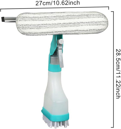 Meluvora 4 1 Countertop in Window Cleaning Kit, Professional Window Vacuum Squeegee with Spray Bottle, Cleaner Brush