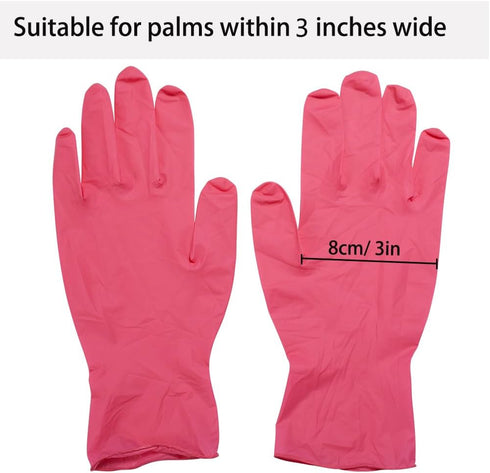 Kids Disposable Gloves - Nitrile, Latex Free, Powder Free for Crafting, Painting, Cleaning - 100 PCS