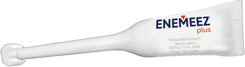 Enemeez Docusol Plus Docusate Sodium Enema - Clear 5 ml, 5 Count, Fast-Acting for Constipation Relief