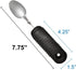 Rehabilitation Advantage Easy Grip Teaspoon, Built-up Handle, Black 3.2 Oz