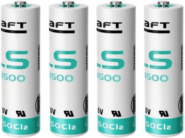KCATDREY 4 x LS14500 3.6V AA Battery 2600mAH Use for Smart Oil Gauge