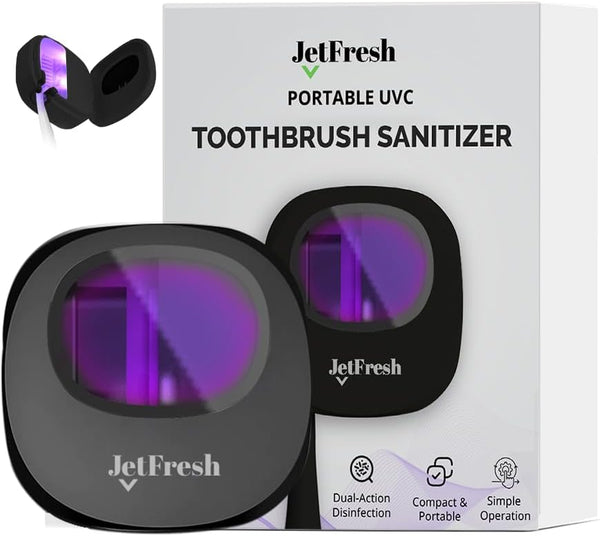 Portable UV Toothbrush Sanitizer Holder & Cleaner with UV Light & Magnetic
