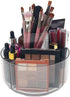 LINFIDITE 360 Rotating Makeup Organizer, Clear Cosmetic Storage Holder Tray with 6 Compartments for Bathroom, Vanity