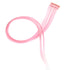 SWACC 12 Pcs Straight One Color Party Highlights Clip on in Hair Extensions Colored Hair Streak Synthetic Hairpieces (Pink)