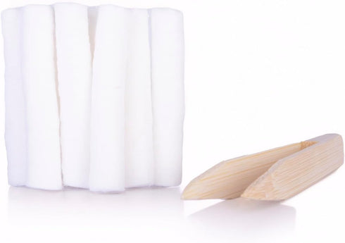 Hwa Essentials 10 Pack 5 cm 1 cm (2 0.25 Cotton Wick Refills for Nasal Inhalers x in x in) - Unscented, Absorbent