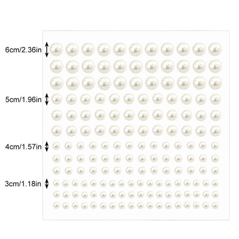 Pearl Stickers for Crafts, Self Adhesive Face Pearl Sticker Gems, 1650 Pcs Stick On Pearls Beads for Face, Makeup,