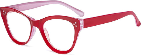 Eyekepper Large Cateye Design Reading Glasses - Oversized Readers for Women (Red)
