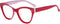 Eyekepper Large Cateye Design Reading Glasses - Oversized Readers for Women (Red)