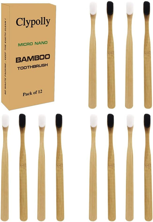 Extra Soft Sensitive Gum Bamboo Toothbrush, 20000 Soft Floss Bristles for Fragile Gums, Braces, Dentures