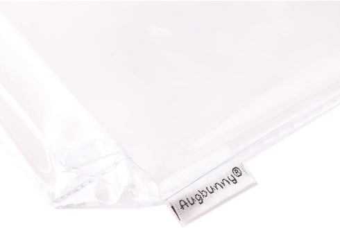 Multi-purpose Waterproof Clear Vinyl Zippered Toiletry Pouch, Makeup Pouch with French Tape, 4-pack