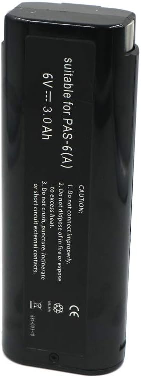 3000mAh PAS 6V Ni-MH Battery for Replacing Paslode 6V Battery 404717 B20544E BCPAS-404717