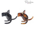 Parcelona French Small Three Teeth Pony Fish Style Hair Claw Clip Clamp, Strong Grip, Tortoise Shell and Black