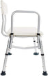 Yuucin Backs,3 Bath Chair,Adjustable Handicap Shower Chair Seat Bench Transfer Bench with Arms and Blow Molding Plates