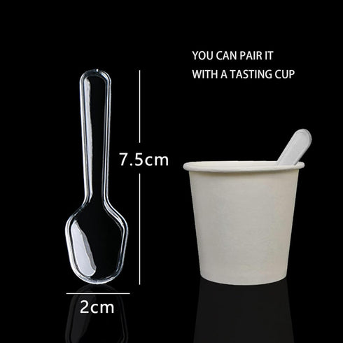 500 Pcs Disposable Clear Plastic Mini Spoons for Jelly, Pudding, Yogurt, Ice Cream, Dessert, Party