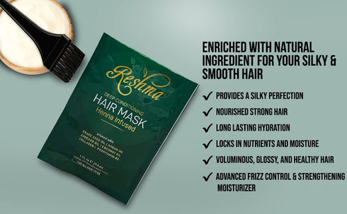 Reshma Beauty Deep Conditioning Hair Mask - Hair Treatment Infused with Collagen & Pro-Vitamin B5 (Pack of 1), 1.05
