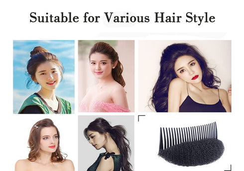 Pack of 2 Hair Styling Clip Stick Bun Maker Braid Tool - Charming Bump It Up Volume Inserts Do Beehive Hair Styler