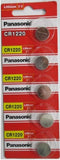 Panasonic Lithium 3V Batteries Size CR1220 (Pack of 5)