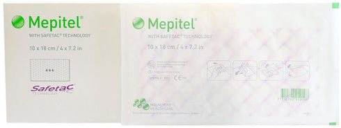 Mepitel Non Adherent Silicone Wound Dressing, 4" x 7.2", 1 Dressing