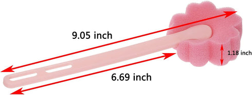 5Pcs Pink Sponge Bottle Brush 17cm Long Handle Flower Shaped Cleaning Brushes for Reusable Water Bottles Containers Glasses by Mini Skater