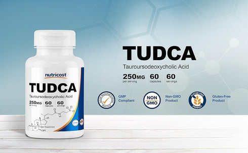 Nutricost Tudca 250mg - 60 Capsules of Tauroursodeoxycholic Acid, Premium Quality