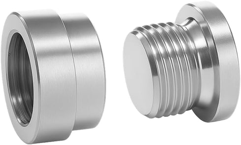 Ywdiml 4PCS M181.5 304 Car Stepped Mounting Bung and Plug, Stainless Steel Vehicle Oxygen Sensor Bung, Automotive